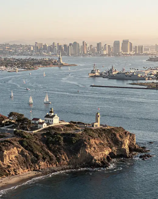 The harbor at San Diego, below the office on North Harbor Drive.